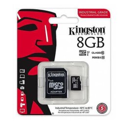 Card memorie microSDHC Industrial 8GB, Class 10, UHS-I U3, V30, A1 + Adaptor SD