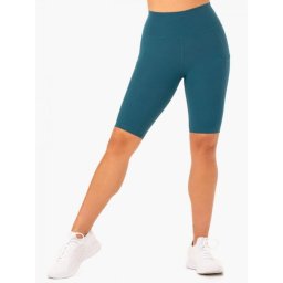 Ryderwear Pantaloni scurți de ciclism pentru femei cu buzunare Reset High Waisted Teal S