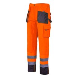 Pantalon reflectorizant intarit / portocaliu - 3xl