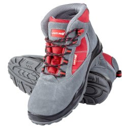 Bocanc piele-intoarsa-tesut / gri-rosu (s1psrc) - 46