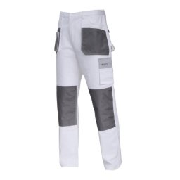 Pantalon lucru mediu-gros bumbac / alb - 3xl/60