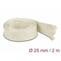 Plasa/organizator cabluri din fibre de nomex 2m x 25mm Alb, Delock 20895