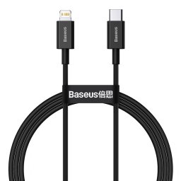 Superior Series Type-C la Lightning PD Black 20W, 1m