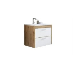 SET MOBILIER BAIE IBZ MASCA SI LAVOAR , ALB/BEJ, 60 CM