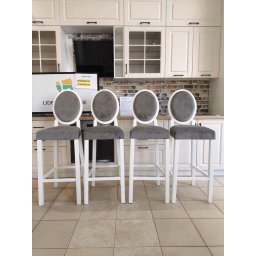 SET 4 SCAUNE FLY DE BAR GRI disponibil un set