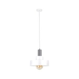 Lustră pe cablu IZA 1xE27/60W/230V albă/crom lucios