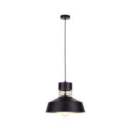 Lustră pe cablu TITANIUM 1xE27/60W/230V neagră/aurie