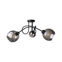 Lustră aplicată RIN 3xE27/60W/230V neagră