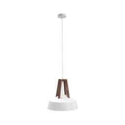 Lustră pe cablu TRIXI 1xE27/60W/230V albă/maro