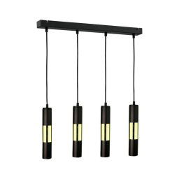 Lustră pe cablu MAGNUMA 4xGU10/50W/230V neagră/aurie