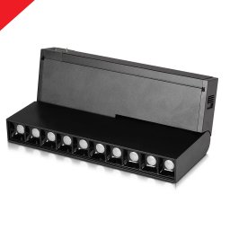 Spot Linear LED Magnetic 10 x2W, SMD, Negru, IP20, 24V, 4000K