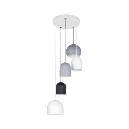 Lustră pe cablu TEMPRE 5xE27/15W/230V albă/gri/neagră