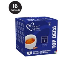 16 Capsule Italian Coffee Top Deca - Compatibile Dolce Gusto