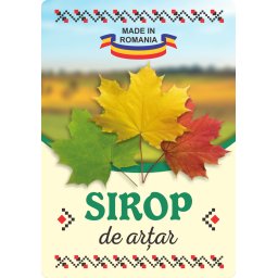 Etichete sticle personalizate, Sirop artar, 100x70 mm, 1000 buc rola