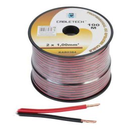 Accesorii Audio Hi-Fi Cablu difuzor din cupru, 2 x 1 mm2, culoare negru-rosu, rola 100m KAB0384