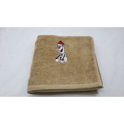 Prosop Fata Brodat Model Olaf, Royal Home, bumbac 100%, Bej, 50x90cm - 600gr/mp