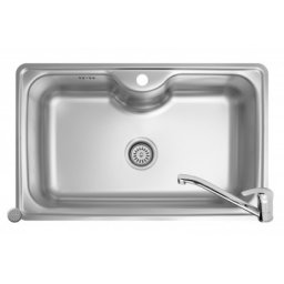 Set 2IN 1 Chiuveta Inox INSET 1B LN + Baterie Pyramis 101051301A