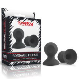 LoveToy Bondage Fetish Silicone Comfort Nipple Suckers Black