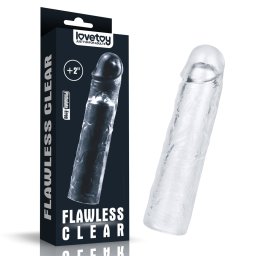 LoveToy Flawless Clear Penis Sleeve Add 2" Clear