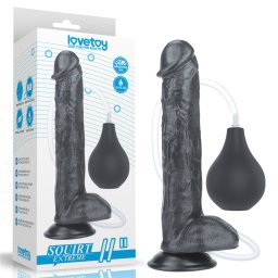 LoveToy Squirt Extreme Dildo 11" Black
