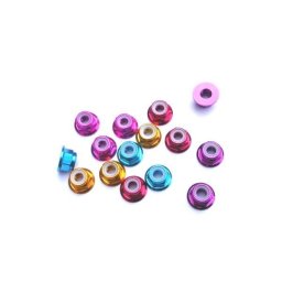 Piulite M3 cu flansa si autoblocare de culoare rosie pentru automodele-set 4 buc