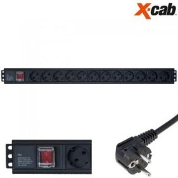 PRIZA DE RACK 19", 12 posturi (schuko), cu intrerupator Xcab-1219