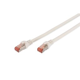 DIGITUS Premium CAT 6A S-FTP patch cable, Length 1,0m, Color grey