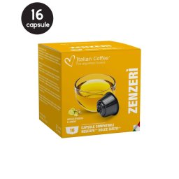 16 Capsule Italian Coffee Ceai Ghimbir si Lamaie - Compatibile Dolce Gusto