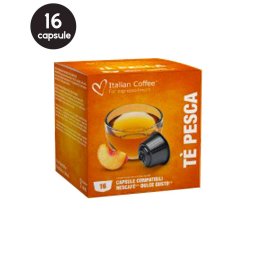 16 Capsule Italian Coffee Ceai Piersici - Compatibile Dolce Gusto