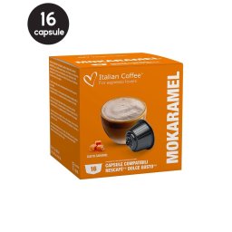 16 Capsule Italian Coffee Mokaramel - Compatibile Dolce Gusto