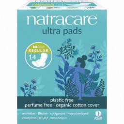 Absorbante normal cu aripioare cu strat de bumbac organic, Natracare, 14 buc