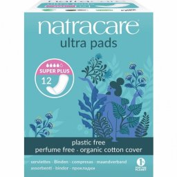 Absorbante super plus cu strat de bumbac organic, Natracare, 12 buc
