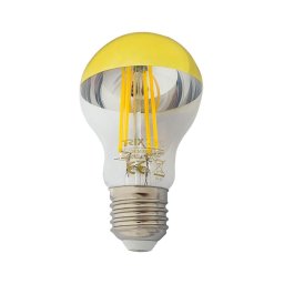 Bec LED cu cap sferic oglindit DECOR MIRROR A60 E27/8W/230V 4200K auriu