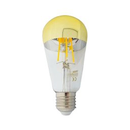 Bec LED cu cap sferic oglindit DECOR MIRROR ST64 E27/8W/230V 4200K auriu