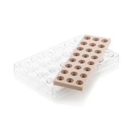 Semisfere Ciocolata O 3.1 x H 1.6 cm - Kit Matrita Policarbonat + silicon, 24 cavitati (CH013)