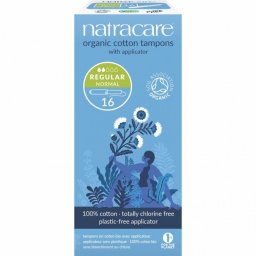Tampoane din bumbac organic cu aplicator - Normal, Natracare, 16 buc