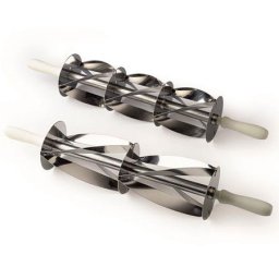 Cutit Inox Croissant, 2 Randuri Taiere, Dimensiuni Triunghiuri Baza 18 x H 20 cm