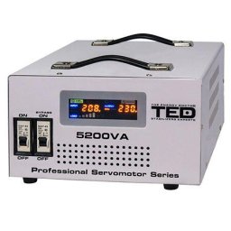 Stabilizator de tensiune cu 2 prize si servomotor TED 000200, 5200 VA, 3000 W, regleta