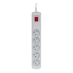Prelungitor 5gn/5m/cz, 10A, 2300W, 5 m, Gri