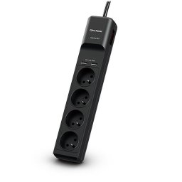 Prelungitor CyberPower Tracer III P0420SUD0-FR surge protector Black 4 AC outlet(s) 200 - 250 V 1.8 m