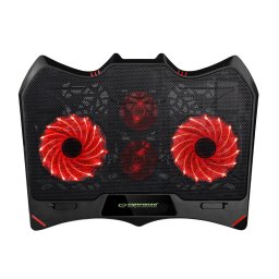 Cooler Laptop Ventilator pentru laptop de 17" Negru/Rosu