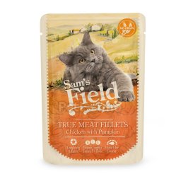 Hrană umedă pisici Sam's Field True Meat Fillets - Chicken & Pumpkin 85 g