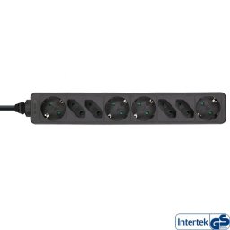Prelungitor cu 4 x Schuko + 4 x Euro 1.5m Negru, InLine 16481*