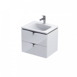 Set mobilier suspendat Oristo Siena alb cu lavoar Amelia 60cm