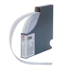 Elastic pentru butoniere, potrivit pentru imbracaminte copii si gravide, 18 mm latime, 10 m lungime, alb, Prym