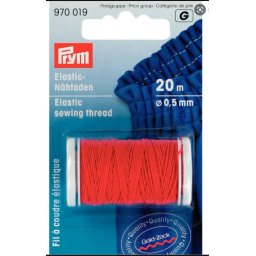 Fir elastic de cusut, tricotat, rosu, 0,5 mm grosime, 20 m lungime, Prym