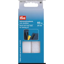 Banda Velcro, arici, de cusut, 60 cm lungime x 20 mm latime, alb Prym