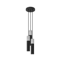 Lustră pe cablu BORGIO 3xGU10/40W/230V neagră beton/metal Sollux SL.1081