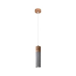 Lustră pe cablu ZANE 1xGU10/40W/230V beton/lemn Sollux SL.0965