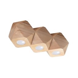 Plafonieră WOODY 3xGU10/40W/230V Sollux SL.1010